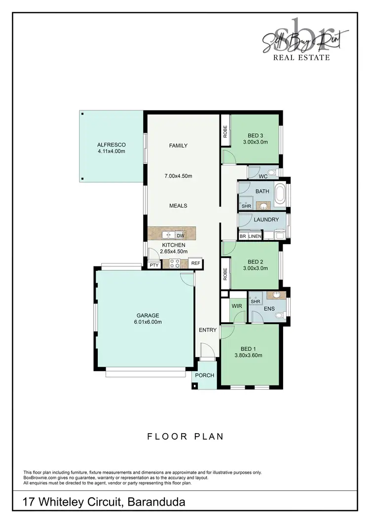 Floorplan of Homely house listing, 17 WHITELEY CIRCUIT, Baranduda VIC 3691