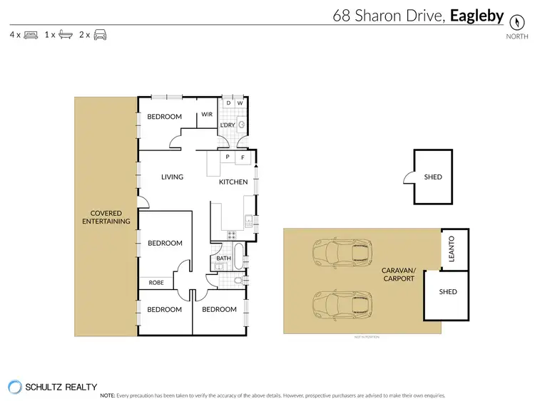 Floorplan of Homely house listing, 68 Sharon Drive, Eagleby QLD 4207