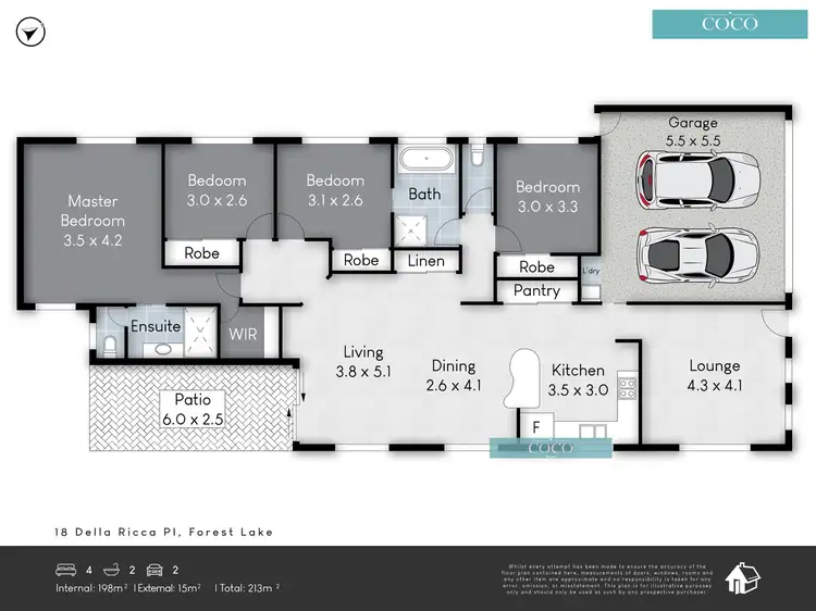 Floorplan of Homely house listing, 18 Della Ricca Place, Forest Lake QLD 4078