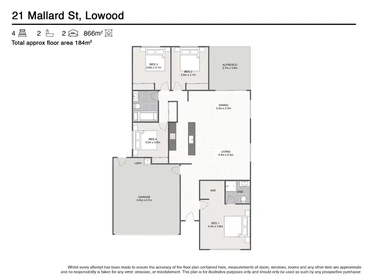 Floorplan of Homely house listing, 21 Mallard Street, Lowood QLD 4311
