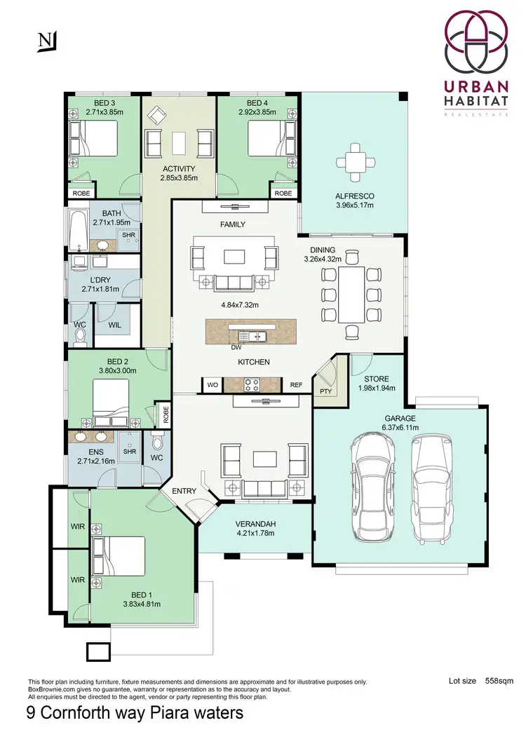 Floorplan of Homely house listing, 9 Cornforth Way, Piara Waters WA 6112