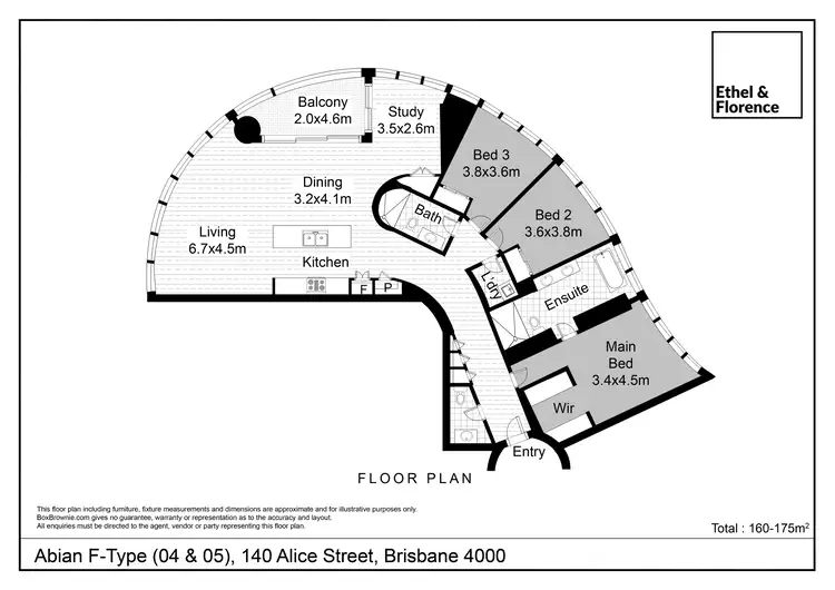 Floorplan of Homely apartment listing, 2604/140 Alice Street, Brisbane City QLD 4000