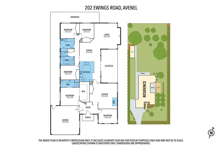 Floorplan of Homely house listing, 202 EWINGS ROAD, Avenel VIC 3664