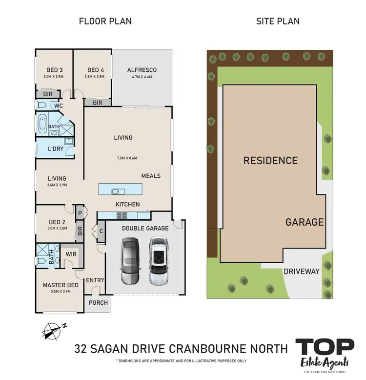 Floorplan of Homely house listing, 32 Sagan Drive, Cranbourne North VIC 3977
