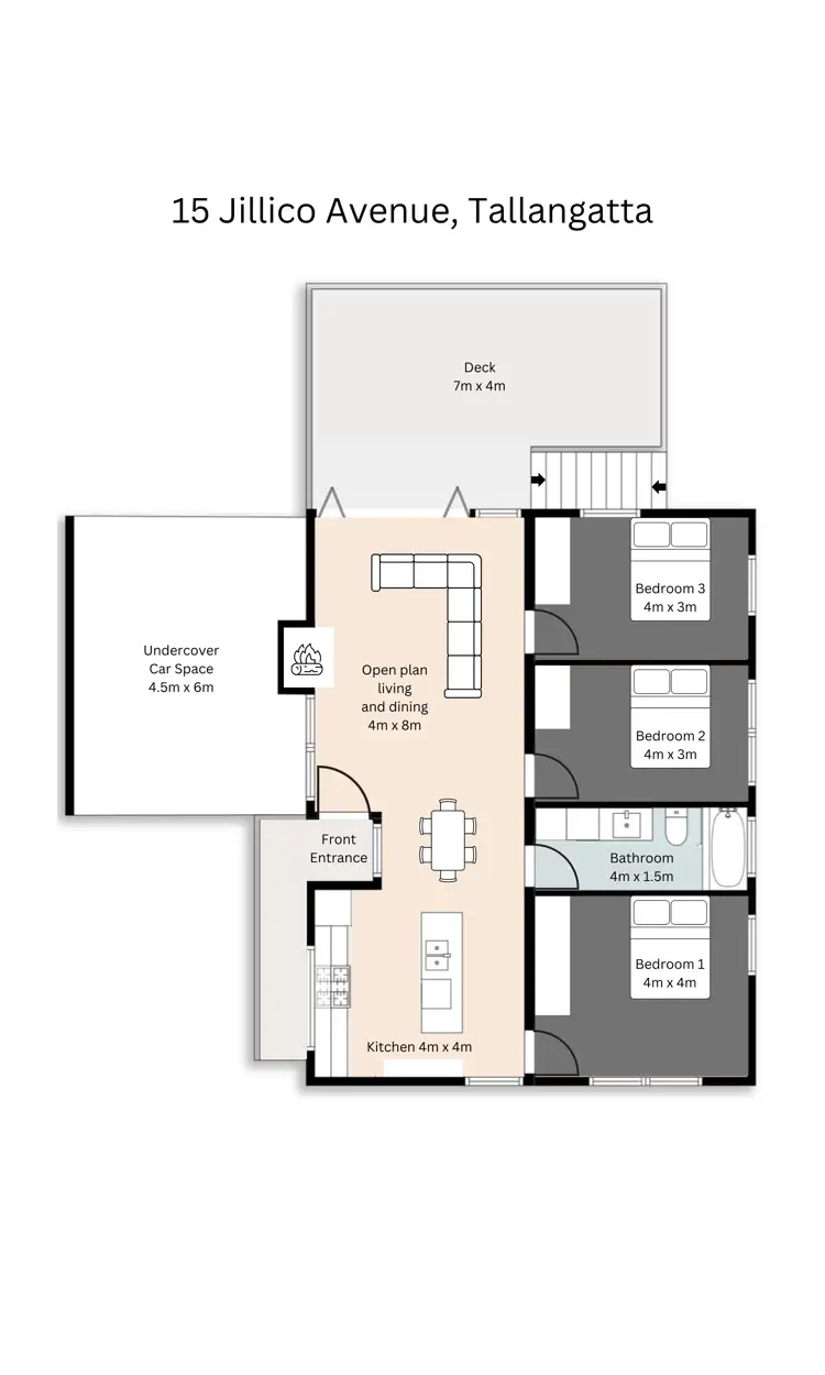 Floorplan of Homely house listing, 15 JILLICO AVENUE, Tallangatta VIC 3700