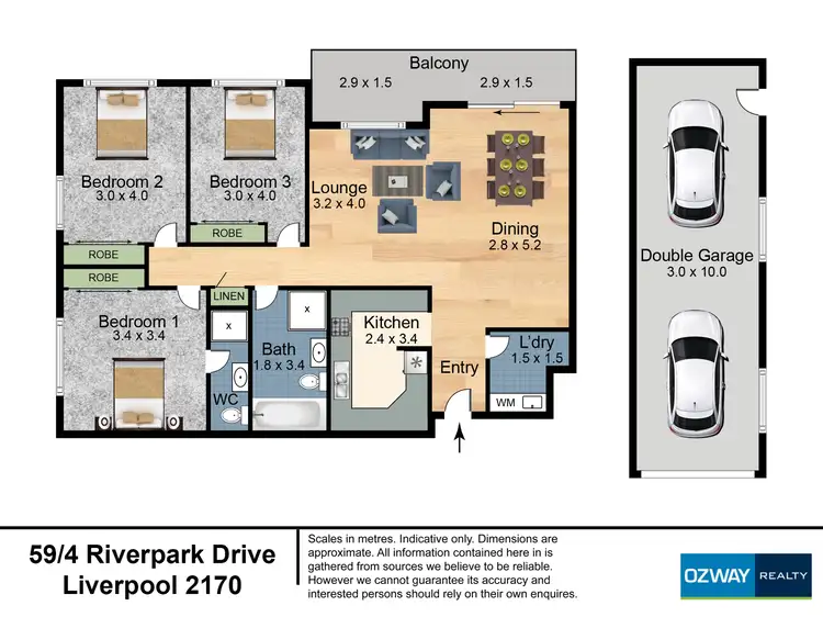 Floorplan of Homely apartment listing, 59/4 Riverpark Drive, Liverpool NSW 2170