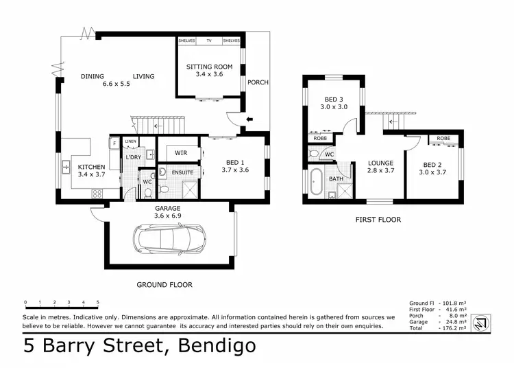Floorplan of Homely house listing, 5 Barry Street, Bendigo VIC 3550