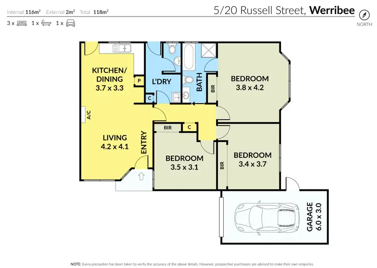 Floorplan of Homely unit listing, 5/20 Russell Street, Werribee VIC 3030