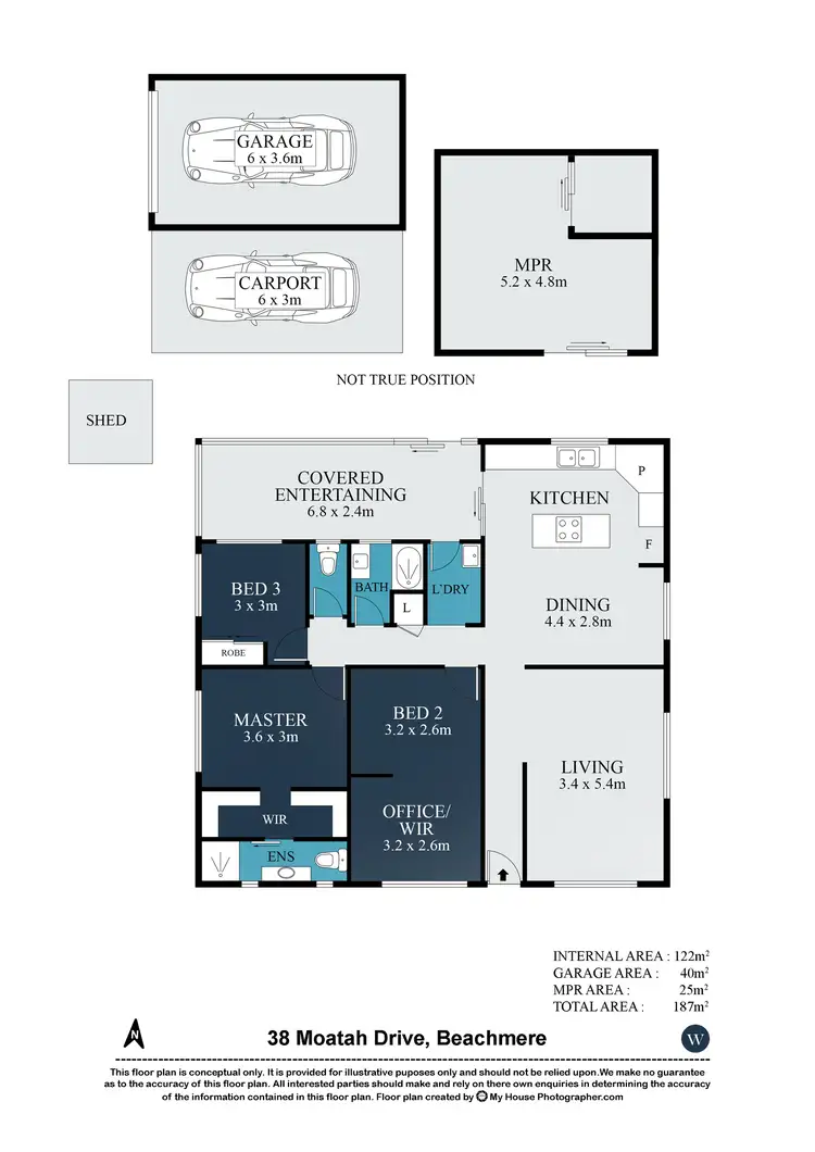 Floorplan of Homely house listing, 38 Moatah Drive, Beachmere QLD 4510
