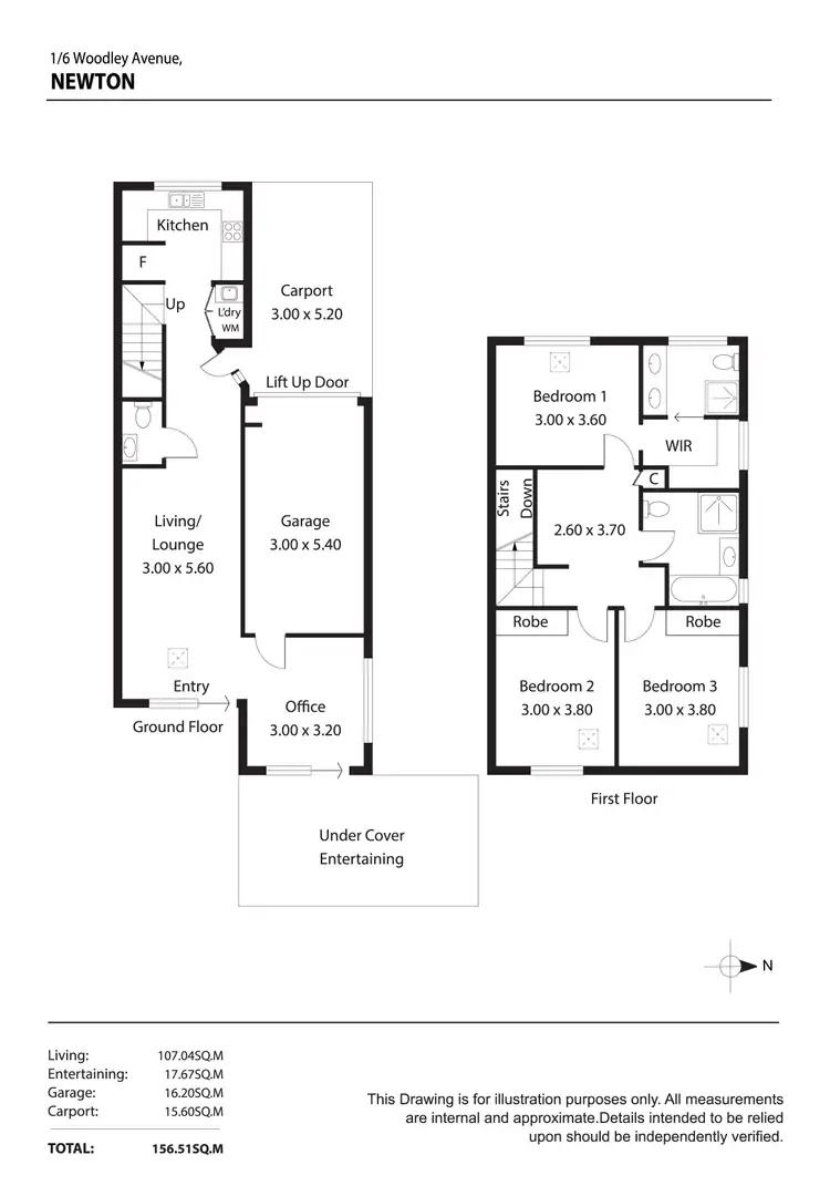 Floorplan of Homely house listing, 1/6 Woodley Avenue, Newton SA 5074