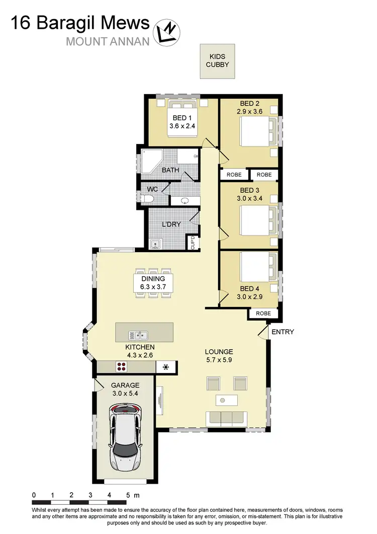 Floorplan of Homely house listing, 16 Baragil Mews, Mount Annan NSW 2567