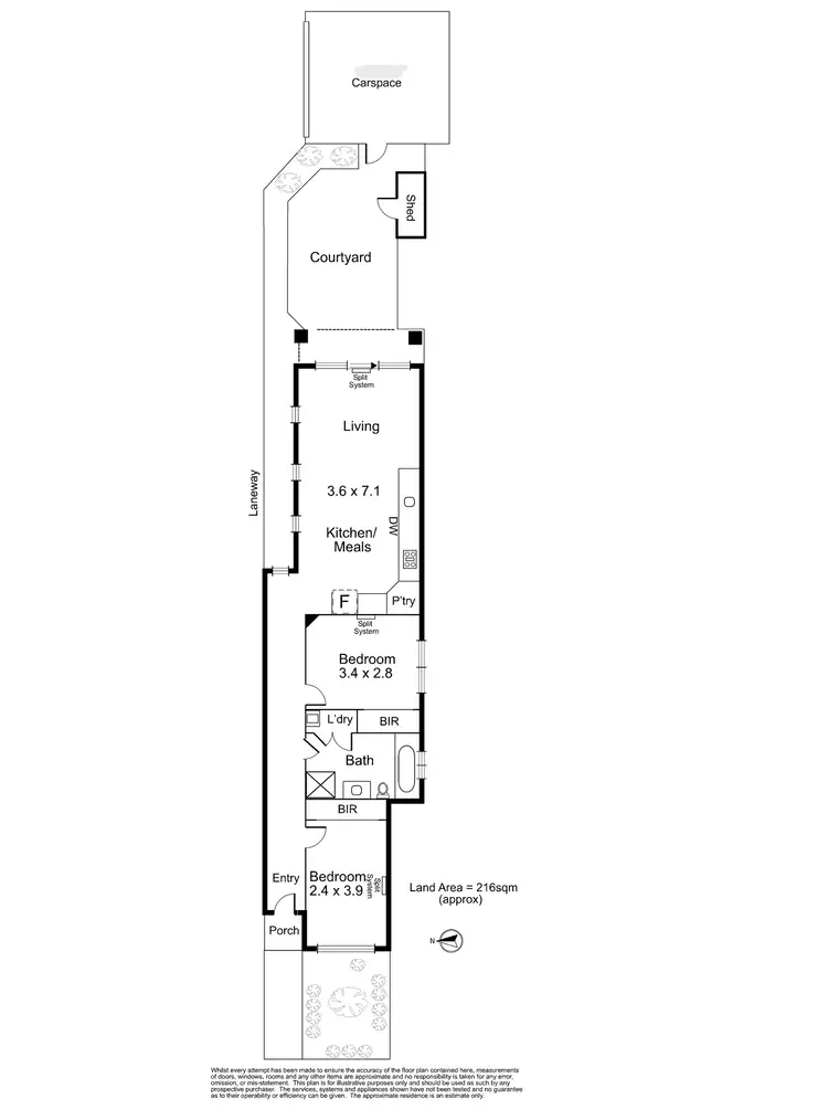 Floorplan of Homely apartment listing, 1/14 Flinders Street, Coburg VIC 3058