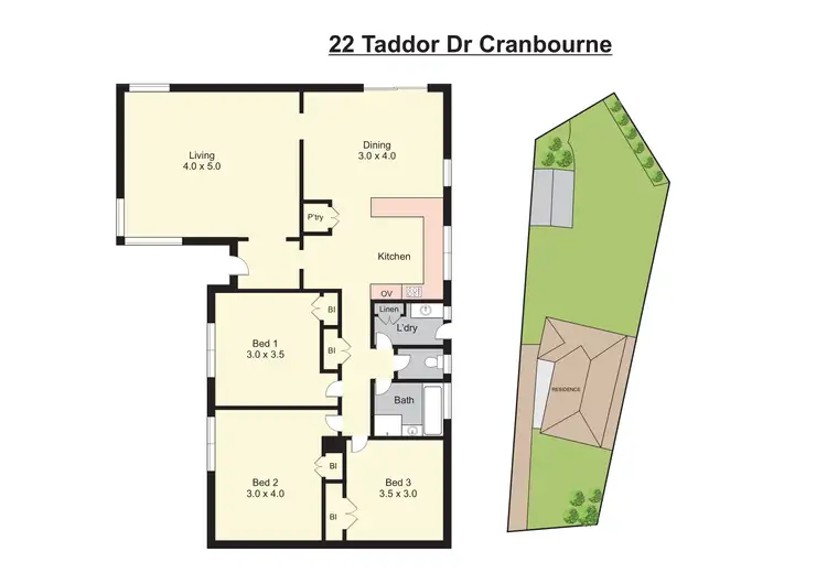 Floorplan of Homely house listing, 22 Taddor Drive, Cranbourne VIC 3977