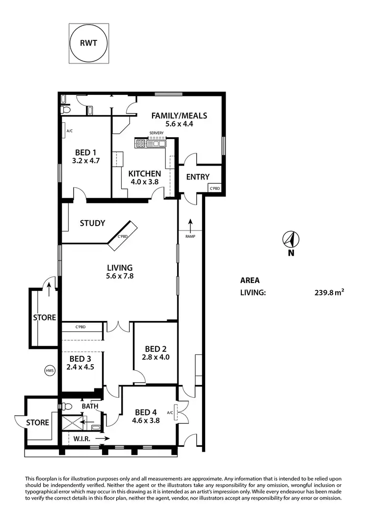 Floorplan of Homely house listing, 43 Peake Street, Karoonda SA 5307