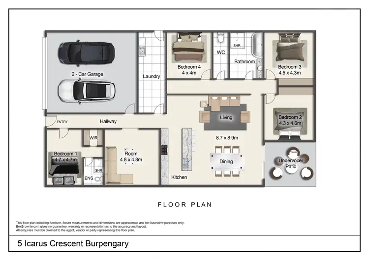 Floorplan of Homely house listing, 5 Icarus Crescent, Burpengary QLD 4505