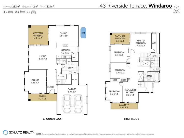 Floorplan of Homely house listing, 43 Riverside Terrace, Windaroo QLD 4207