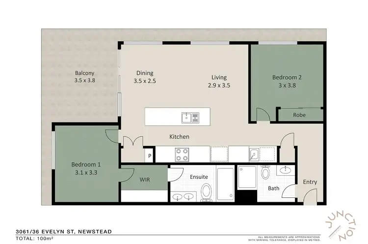 Floorplan of Homely unit listing, 3061/36 Evelyn Street, Newstead QLD 4006