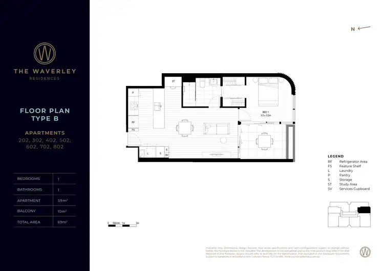Floorplan of Homely unit listing, 402/15 Waverley Street, Southport QLD 4215