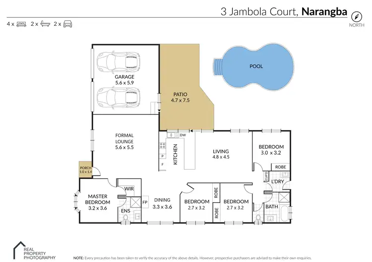 Floorplan of Homely house listing, 3 Jambola Court, Narangba QLD 4504