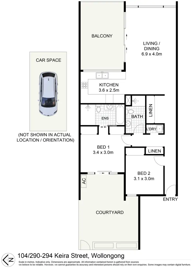 Floorplan of Homely apartment listing, 104/290-294 Keira Street, Wollongong NSW 2500