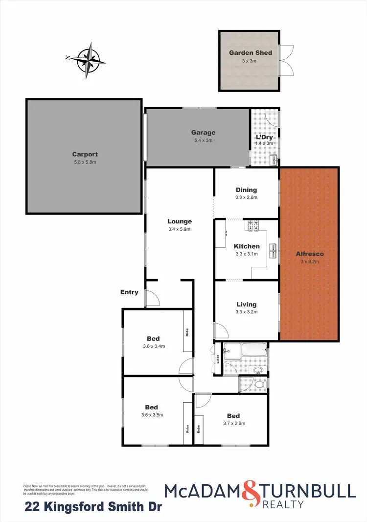 Floorplan of Homely house listing, 22 Kingsford Smith Drive, Wilsonton QLD 4350