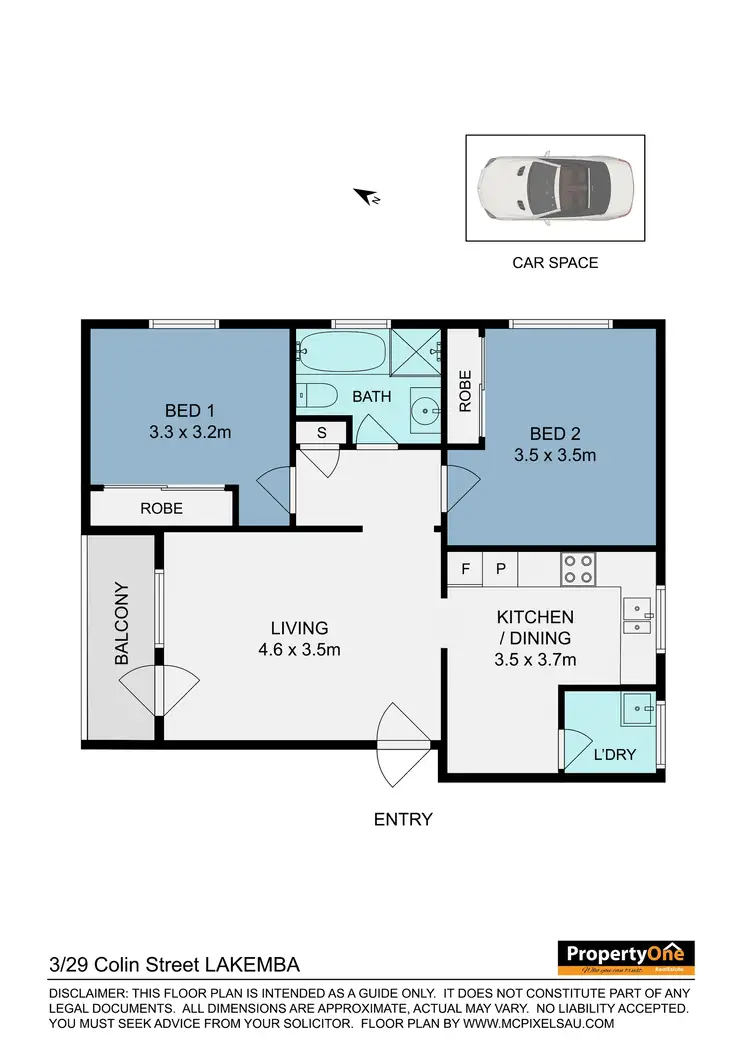 Floorplan of Homely unit listing, 3/29 Colin Street, Lakemba NSW 2195