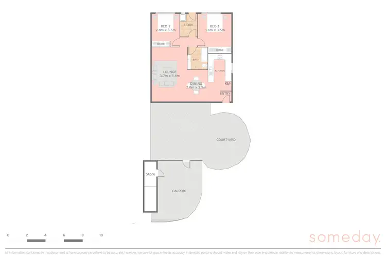 Floorplan of Homely townhouse listing, 3/4 Stroud Place, Florey ACT 2615