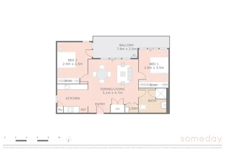 Floorplan of Homely apartment listing, 75/1 Surprize Place, Phillip ACT 2606