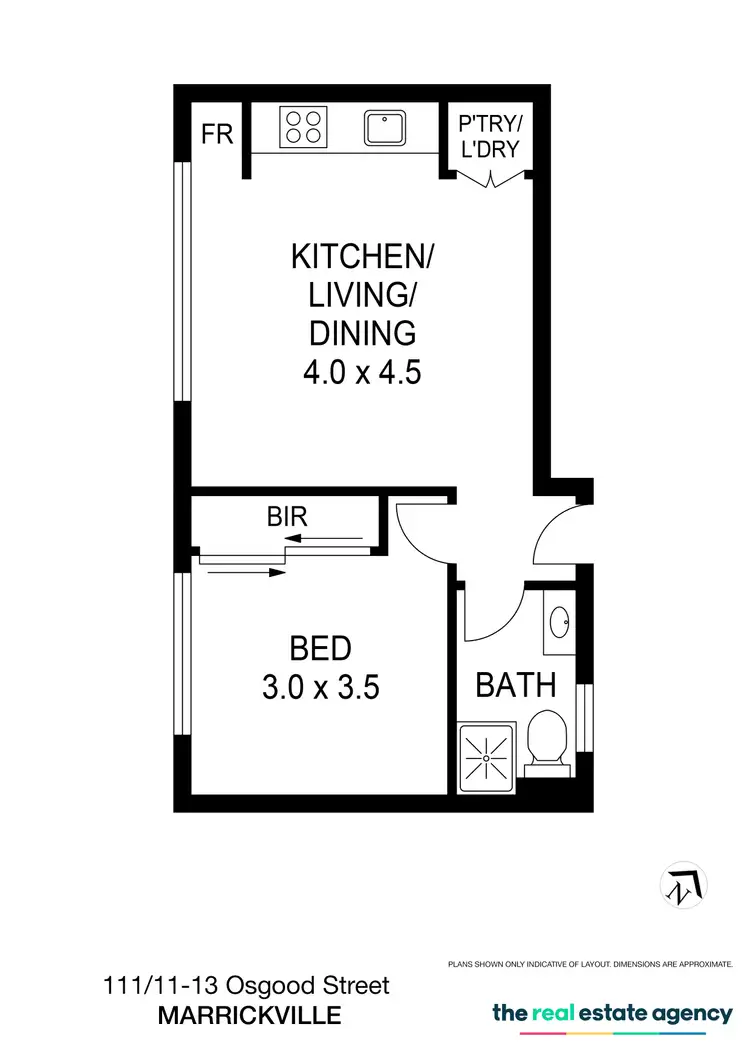 Floorplan of Homely apartment listing, 111/11-13 Osgood Avenue, Marrickville NSW 2204