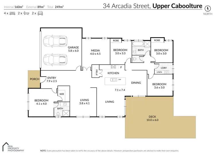 Floorplan of Homely house listing, 34 Arcadia Street, Upper Caboolture QLD 4510