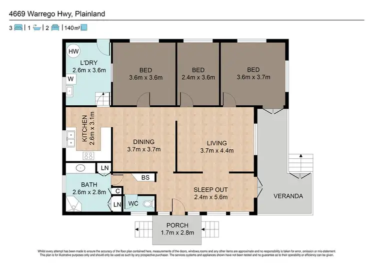 Floorplan of Homely rural property listing, 4669 Warrego Highway, Plainland QLD 4341