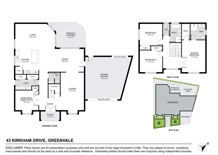 Floorplan of Homely house listing, 43 Kirkham Drive, Greenvale VIC 3059