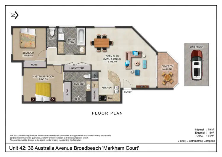 Floorplan of Homely apartment listing, 42/36 Australia Avenue, Broadbeach QLD 4218