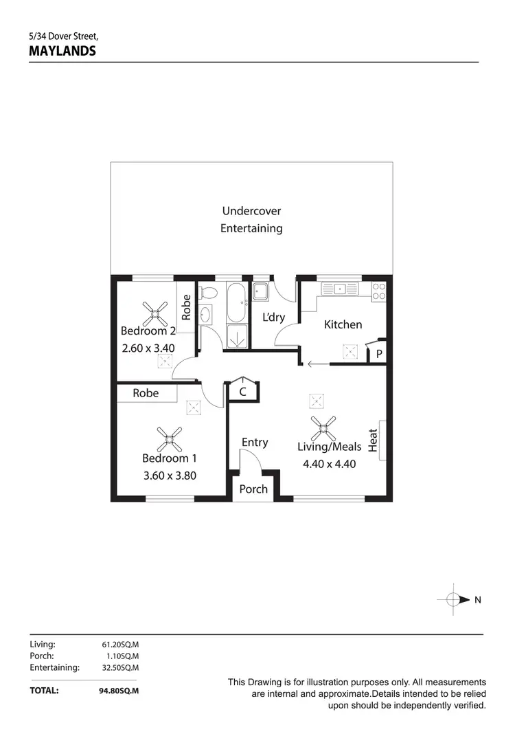 Floorplan of Homely unit listing, 5/34 DOVER STREET, Maylands SA 5069
