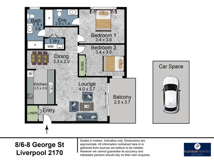 Floorplan of Homely unit listing, 8/6 George Street, Liverpool NSW 2170