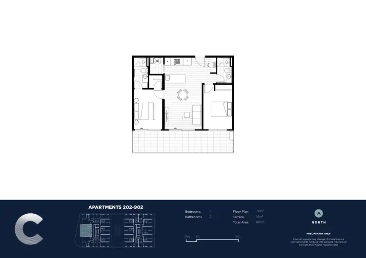 Floorplan of Homely apartment listing, 502A/294 Bell Street, Heidelberg West VIC 3081