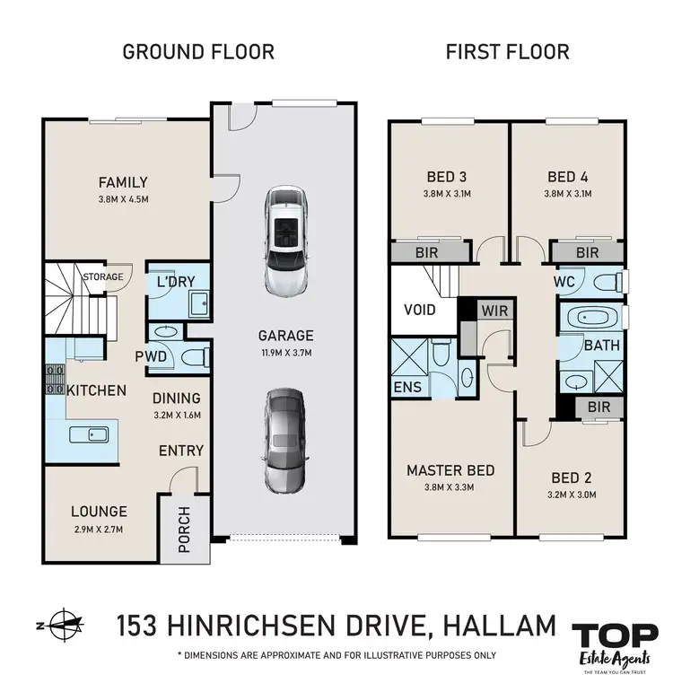 Floorplan of Homely house listing, 153 Hinrichsen Drive, Hallam VIC 3803