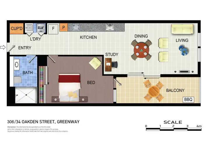 Floorplan of Homely apartment listing, 306/34 Oakden Street, Greenway ACT 2900