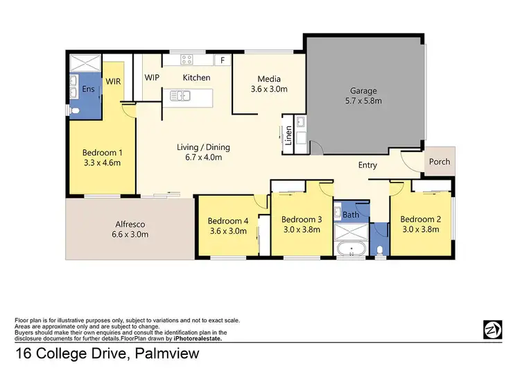 Floorplan of Homely house listing, 16 College Drive, Palmview QLD 4553