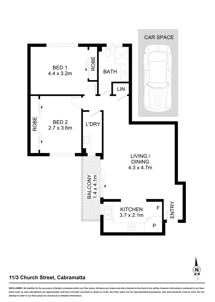 Floorplan of Homely unit listing, 11/3 Church Street, Cabramatta NSW 2166