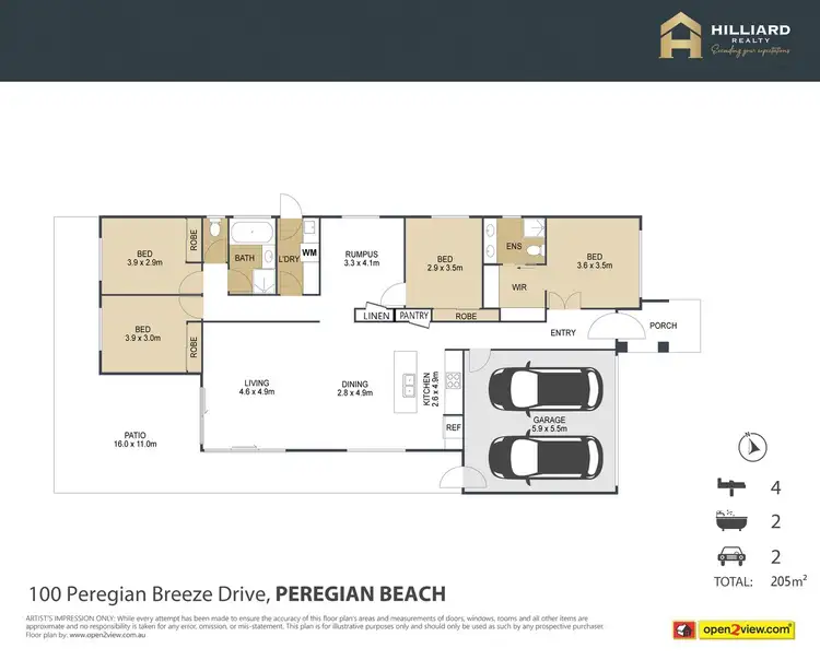 Floorplan of Homely house listing, 100 PEREGIAN BREEZE DRIVE, Peregian Beach QLD 4573