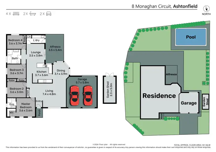 Floorplan of Homely house listing, 8 Monaghan Circuit, Ashtonfield NSW 2323