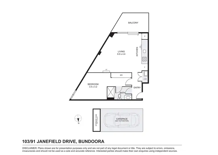 Floorplan of Homely apartment listing, 103/91 Janefield Drive, Bundoora VIC 3083
