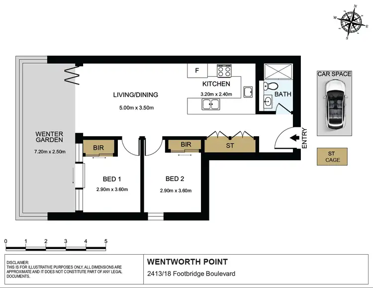 Floorplan of Homely apartment listing, 2413/18 Footbridge Boulevard, Wentworth Point NSW 2127