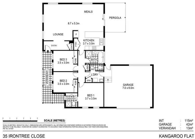 Floorplan of Homely house listing, 35 Irontree Close, Kangaroo Flat VIC 3555
