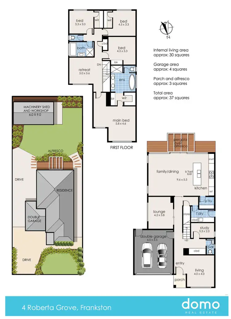 Floorplan of Homely house listing, 4 Roberta Grove, Frankston VIC 3199