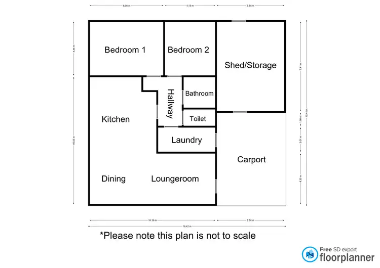 Floorplan of Homely unit listing, 2/71 Macpherson Street, Nhill VIC 3418
