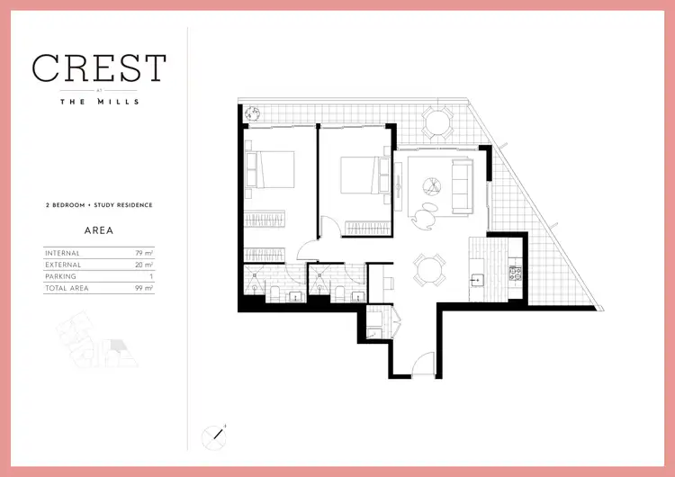 Floorplan of Homely apartment listing, 812/22 Dressler Court, Merrylands NSW 2160