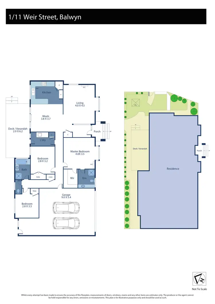 Floorplan of Homely townhouse listing, 1/11 Weir Street, Balwyn VIC 3103