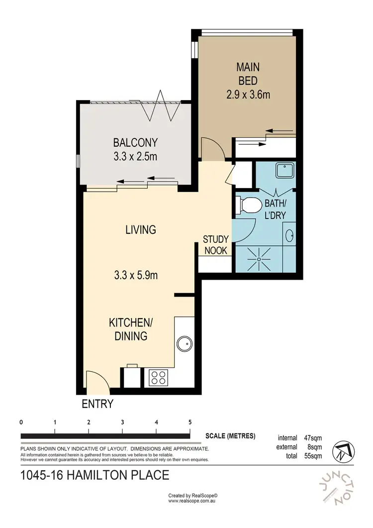 Floorplan of Homely unit listing, 1045/16 Hamilton Place, Bowen Hills QLD 4006